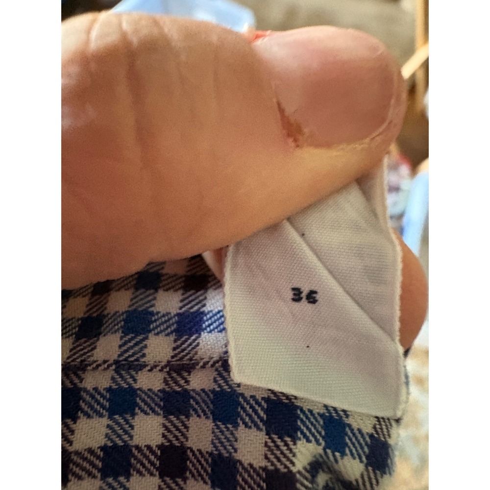 Ralph Lauren Button Down Shirt Mens M Blue Gingham Excellent Blake Cotton Pony - Picture 4 of 4
